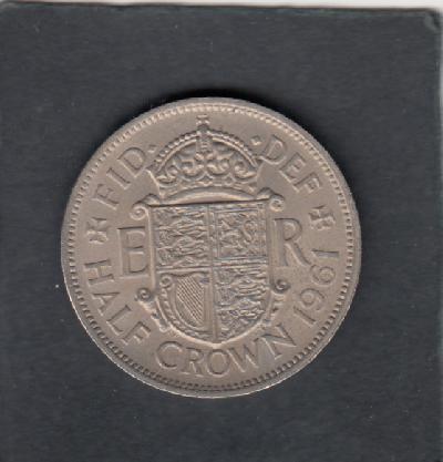 Beschrijving: 1/2 Crown  ELIZABETH II  